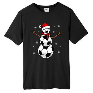 Christmas Soccer Ball Winter Snowman Tall Fusion ChromaSoft Performance T-Shirt