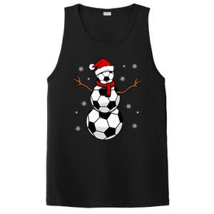 Christmas Soccer Ball Winter Snowman PosiCharge Competitor Tank