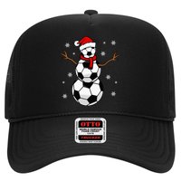 Christmas Soccer Ball Winter Snowman Trucker Hat