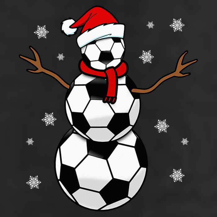 Christmas Soccer Ball Winter Snowman Trucker Hat