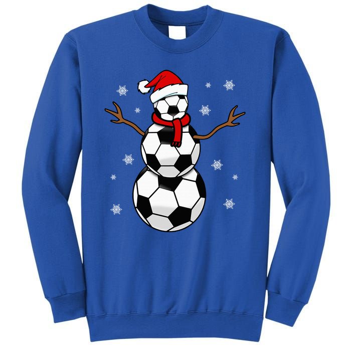 Christmas Soccer Ball Winter Snowman Sweatshirt