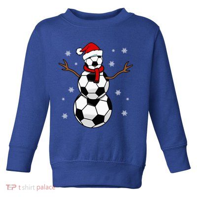 Christmas Soccer Ball Winter Snowman Toddler Sweatshirt