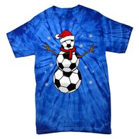 Christmas Soccer Ball Winter Snowman Tie-Dye T-Shirt