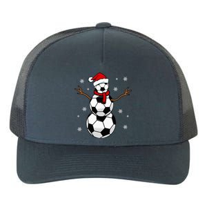 Christmas Soccer Ball Winter Snowman Yupoong Adult 5-Panel Trucker Hat