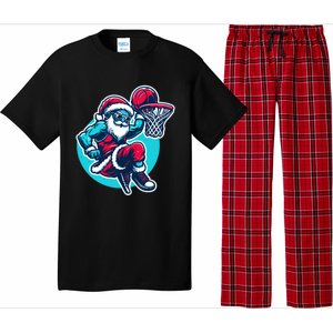 Christmas Santa Basketball Streetball Player Dunking Xmas Great Gift Pajama Set