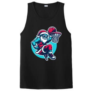 Christmas Santa Basketball Streetball Player Dunking Xmas Great Gift PosiCharge Competitor Tank