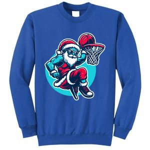 Christmas Santa Basketball Streetball Player Dunking Xmas Great Gift Sweatshirt