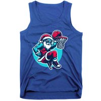 Christmas Santa Basketball Streetball Player Dunking Xmas Great Gift Tank Top