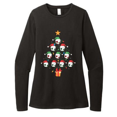 Christmas Soccer Ball Tree Holiday Season Matching Team Womens CVC Long Sleeve Shirt