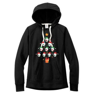 Christmas Soccer Ball Tree Holiday Season Matching Team Women's Fleece Hoodie