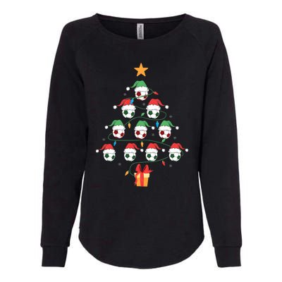 Christmas Soccer Ball Tree Holiday Season Matching Team Womens California Wash Sweatshirt