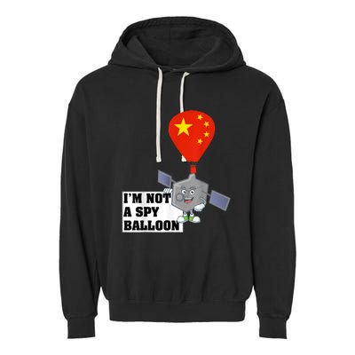 Chinese Surveillance Balloon I'm Not a Spy Ballon Usa Garment-Dyed Fleece Hoodie