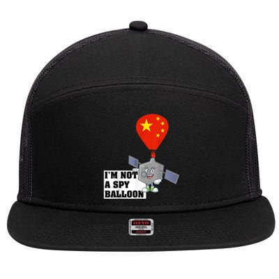 Chinese Surveillance Balloon I'm Not a Spy Ballon Usa 7 Panel Mesh Trucker Snapback Hat