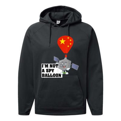 Chinese Surveillance Balloon I'm Not a Spy Ballon Usa Performance Fleece Hoodie