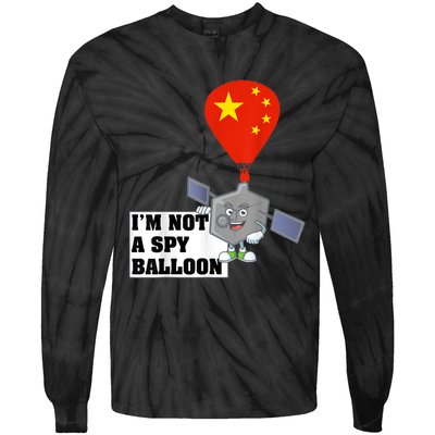 Chinese Surveillance Balloon I'm Not a Spy Ballon Usa Tie-Dye Long Sleeve Shirt