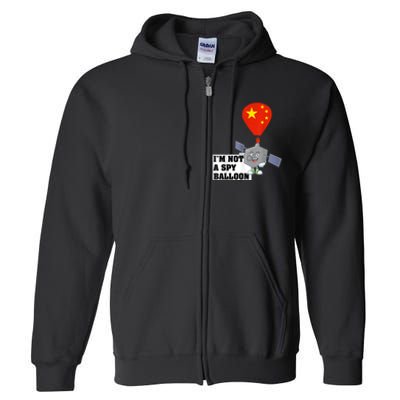 Chinese Surveillance Balloon I'm Not a Spy Ballon Usa Full Zip Hoodie