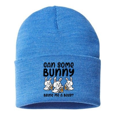 Can Some Bunny Bring Me Cute Funny Happy Easter Day Dad Funny Gift Sustainable Knit Beanie