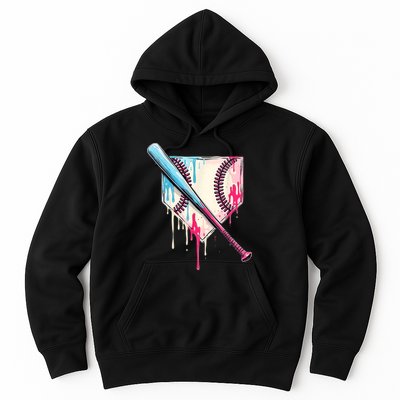 Cool Sport Baseballhome Plate Drip With Sprinkles Drip Hoodie