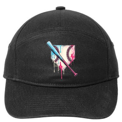 Cool Sport Baseballhome Plate Drip With Sprinkles Drip 7-Panel Snapback Hat