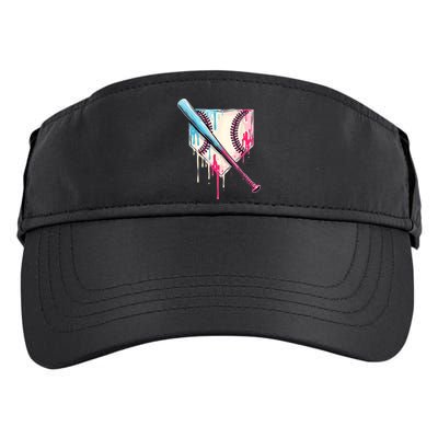 Cool Sport Baseballhome Plate Drip With Sprinkles Drip Adult Drive Performance Visor