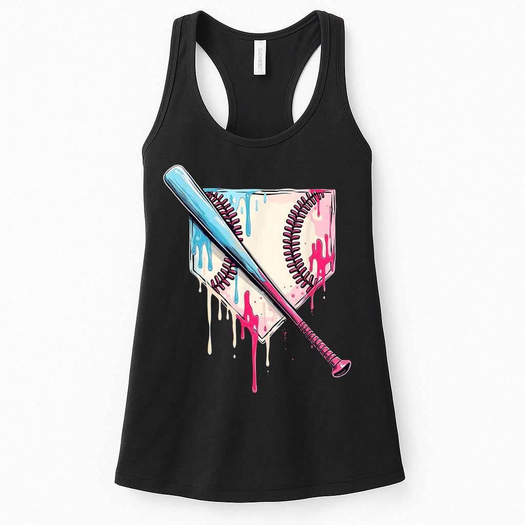 Cool Sport Baseballhome Plate Drip With Sprinkles Drip Womens Tank Top
