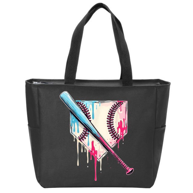 Cool Sport Baseballhome Plate Drip With Sprinkles Drip Zip Tote Bag