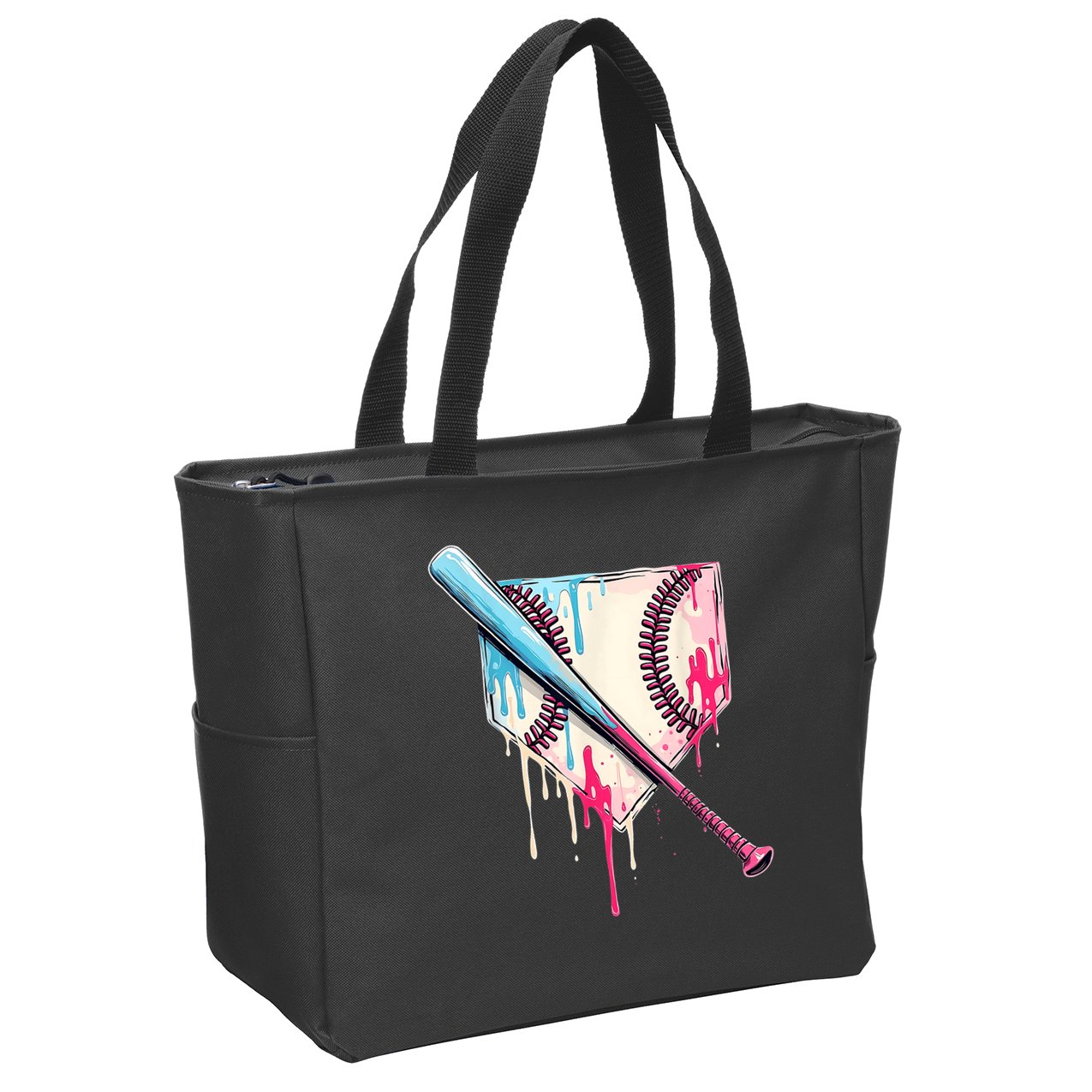 Cool Sport Baseballhome Plate Drip With Sprinkles Drip Zip Tote Bag