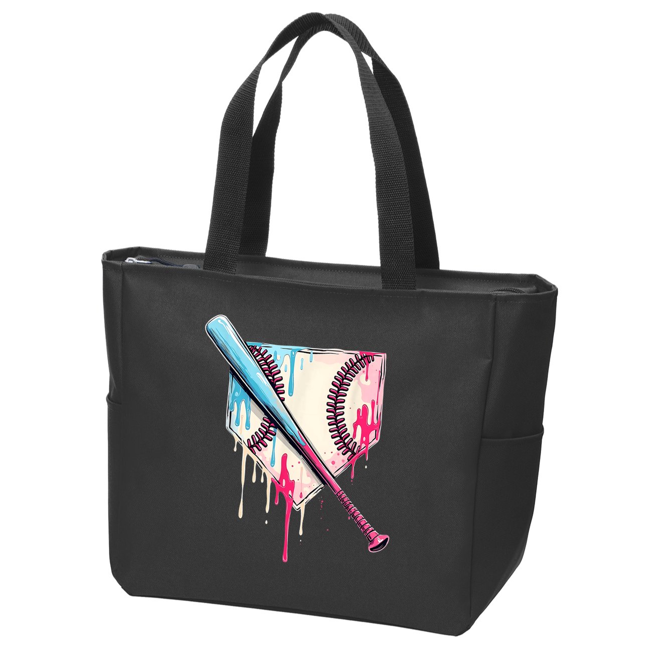 Cool Sport Baseballhome Plate Drip With Sprinkles Drip Zip Tote Bag