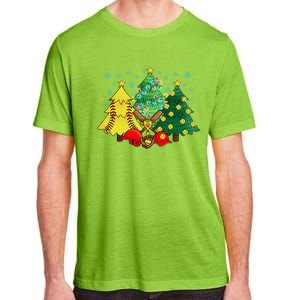 Christmas Softball Ball Christmas Tree Xmas Catcher Pitcher Cute Gift Adult ChromaSoft Performance T-Shirt