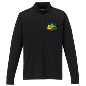 Christmas Softball Ball Christmas Tree Xmas Catcher Pitcher Cute Gift Performance Long Sleeve Polo