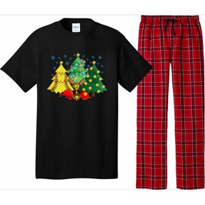 Christmas Softball Ball Christmas Tree Xmas Catcher Pitcher Cute Gift Pajama Set