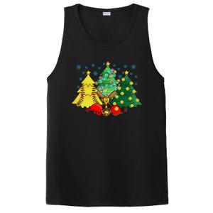 Christmas Softball Ball Christmas Tree Xmas Catcher Pitcher Cute Gift PosiCharge Competitor Tank