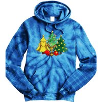 Christmas Softball Ball Christmas Tree Xmas Catcher Pitcher Cute Gift Tie Dye Hoodie