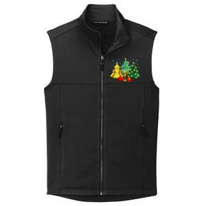 Christmas Softball Ball Christmas Tree Xmas Catcher Pitcher Cute Gift Collective Smooth Fleece Vest