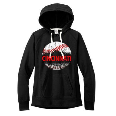 Cincinnati Souvenir Baseball City Downtown I Love Cincinnati Women's Fleece Hoodie