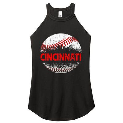 Cincinnati Souvenir Baseball City Downtown I Love Cincinnati Women's Perfect Tri Rocker Tank