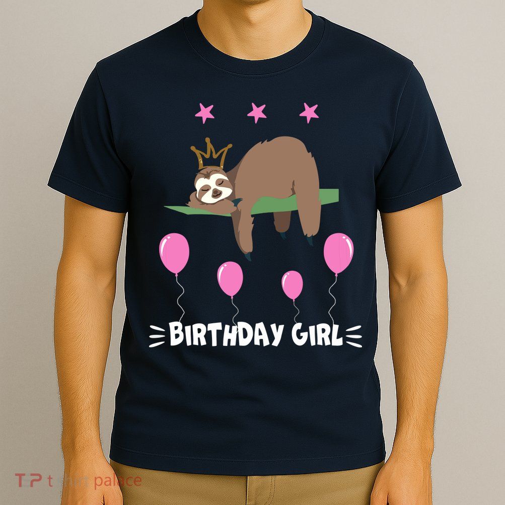 Cute Sloth Balloons Birthday Party Animal T-Shirt