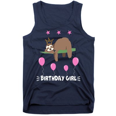 Cute Sloth Balloons Birthday Party Animal Tank Top