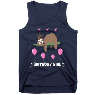 Cute Sloth Balloons Birthday Party Animal Tank Top