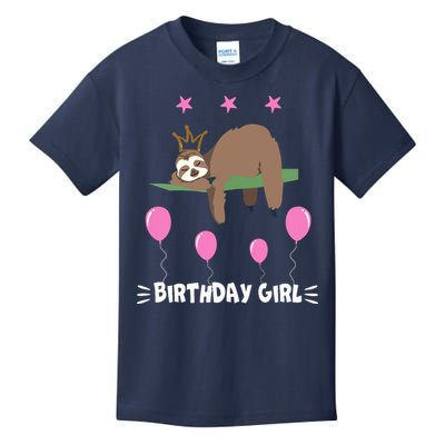 Cute Sloth Balloons Birthday Party Animal Kids T-Shirt