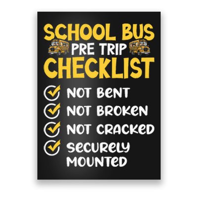 Cdl School Bus Driver Pretrip Trucking Retro Trucker Pride Poster