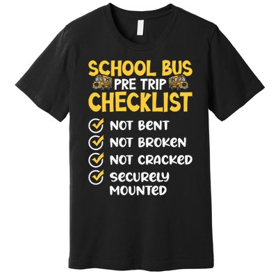 Cdl School Bus Driver Pretrip Trucking Retro Trucker Pride Premium T-Shirt