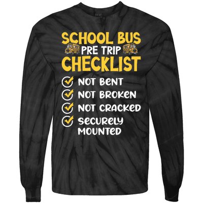 Cdl School Bus Driver Pretrip Trucking Retro Trucker Pride Tie-Dye Long Sleeve Shirt