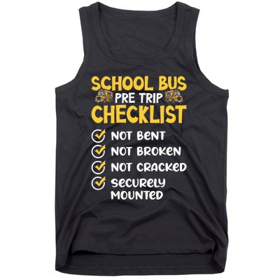 Cdl School Bus Driver Pretrip Trucking Retro Trucker Pride Tank Top