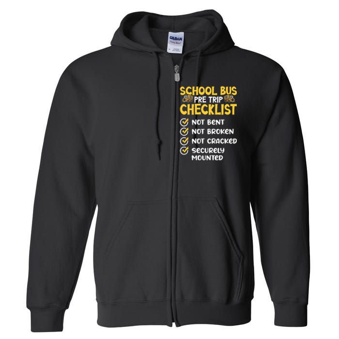 Cdl School Bus Driver Pretrip Trucking Retro Trucker Pride Full Zip Hoodie