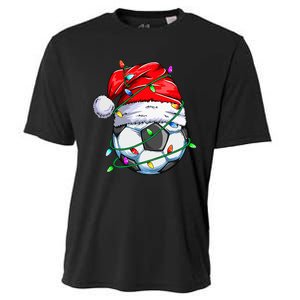 Christmas Soccer Ball Team Santa Sports Xmas  Cooling Performance Crew T-Shirt