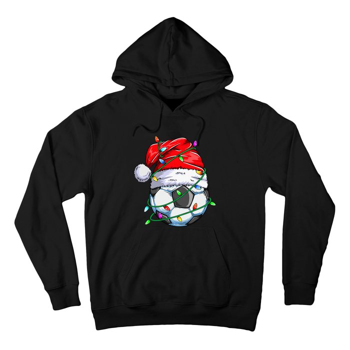 Christmas Soccer Ball Team Santa Sports Xmas  Hoodie