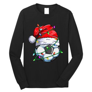 Christmas Soccer Ball Team Santa Sports Xmas  Long Sleeve Shirt