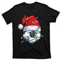 Christmas Soccer Ball Team Santa Sports Xmas  T-Shirt