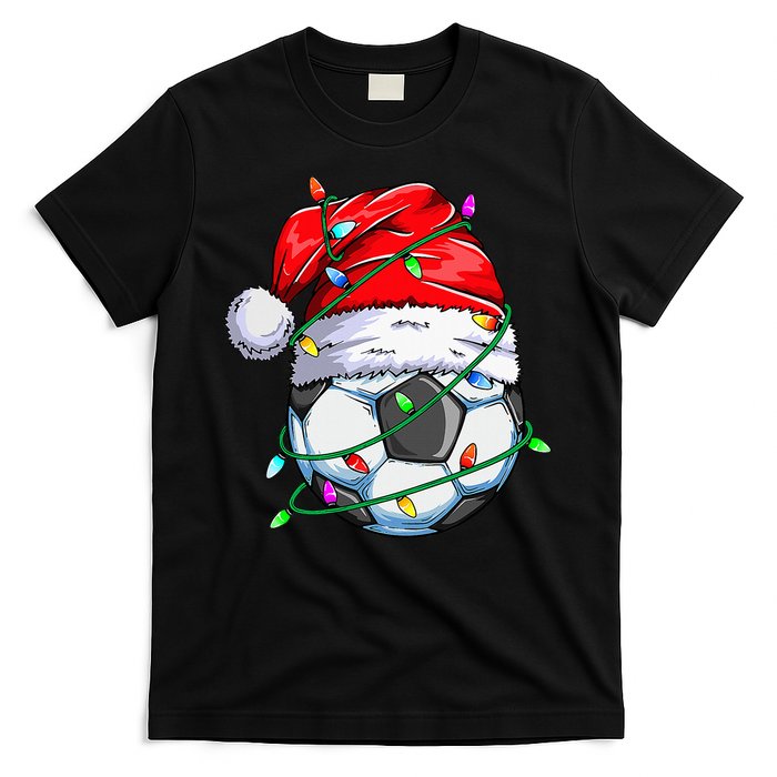 Christmas Soccer Ball Team Santa Sports Xmas  T-Shirt